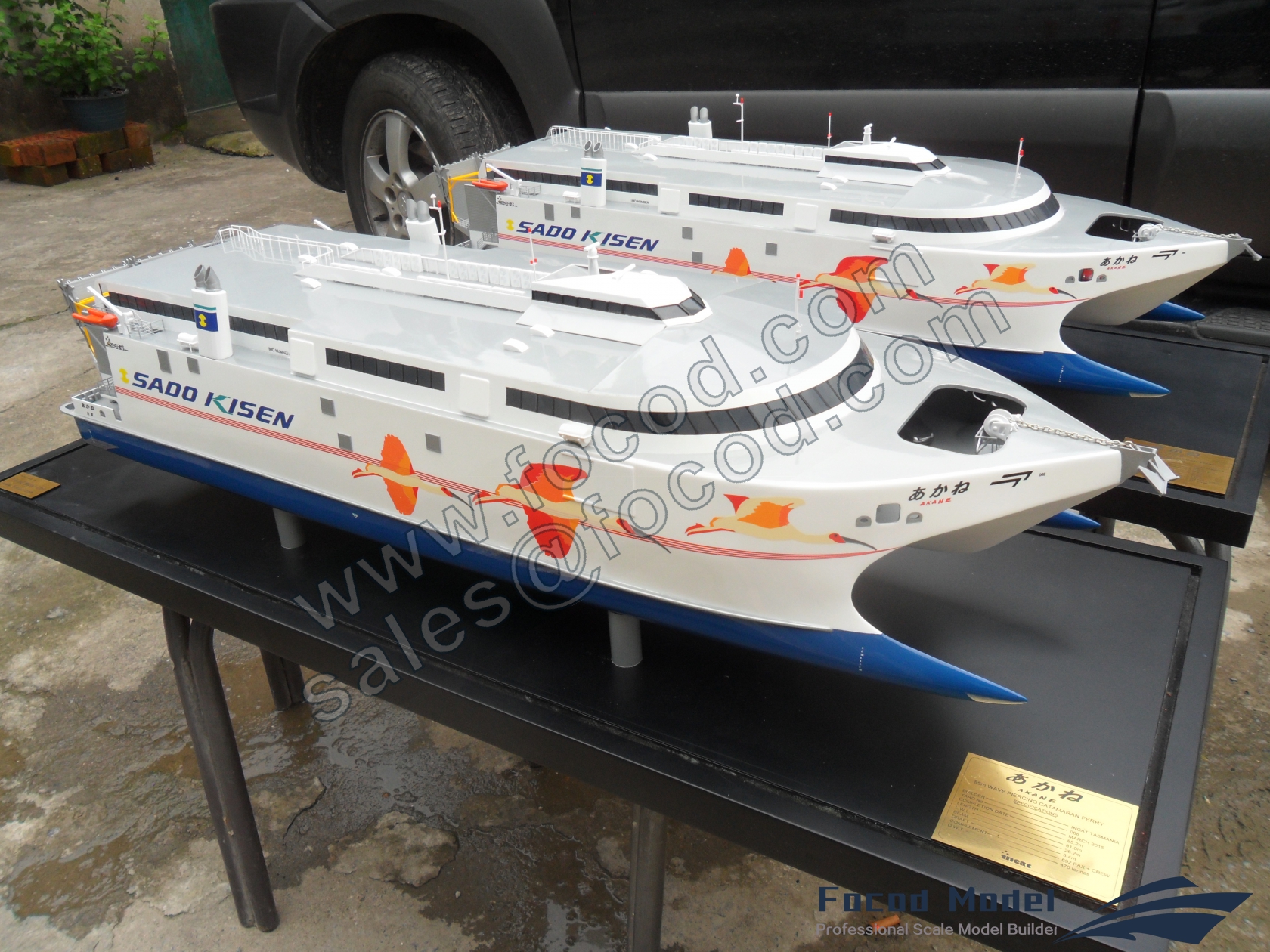 customized model of 85m WAVE PIERCING CATAMARAN